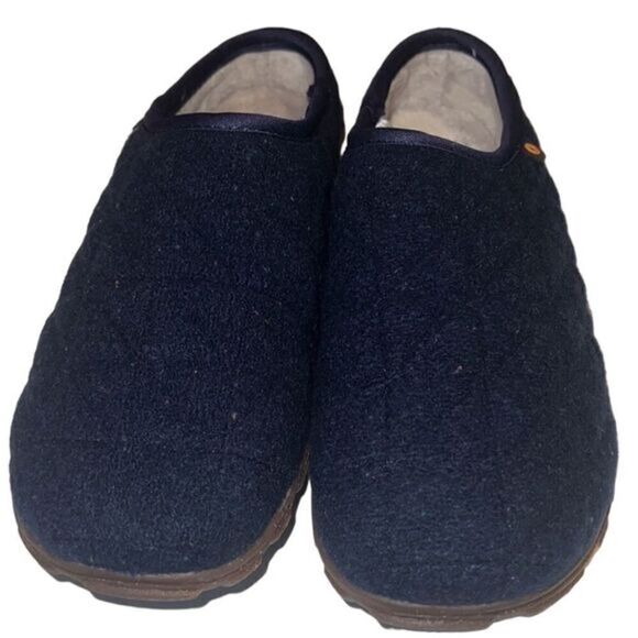 Bogs Dark Blue Snowday Faux Fur Cushioned Slip On Clog Size 7 NIB - Picture 9 of 11